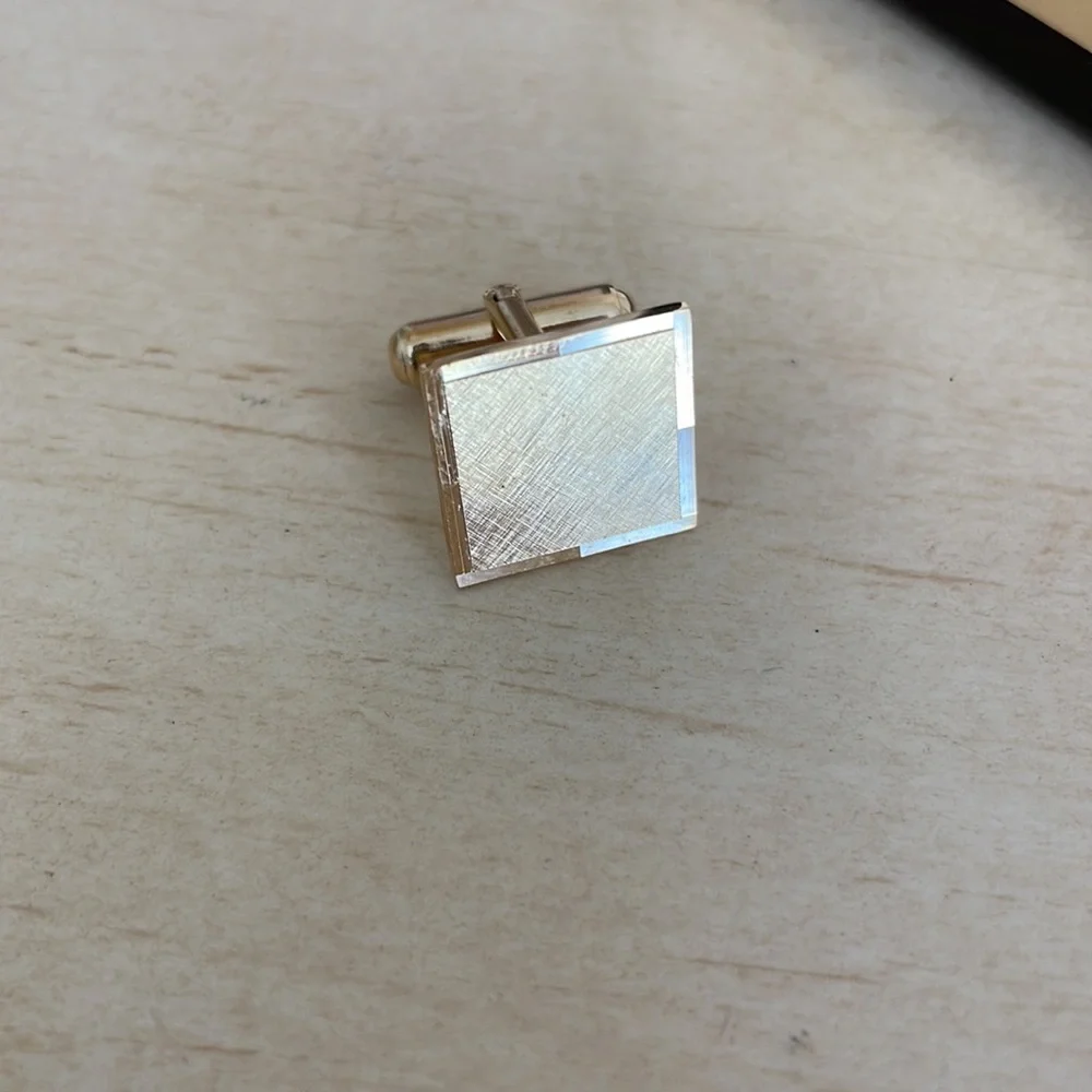 Dante Golden Square Cufflinks In Original Box